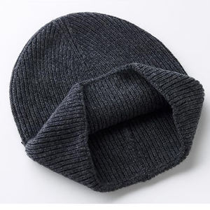 Gorro de Punto Acrílico de Alta Calidad, Estilo Nuevo, 100% Acrílico, Liso, con Logotipo Personalizado, Gorro de Invierno Cálido con Etiqueta de Cuero - Product Image 3