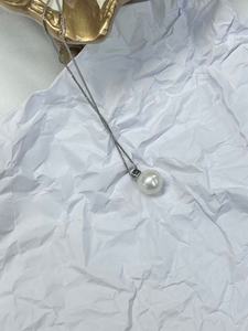 S925 <b>Sterling</b> <b>Silver</b> 13mm Freshwater Nucleated <b>Pearl</b> Pendant <b>Necklace</b> Large <b>Pearl</b> Fine Jewelry for Women - Product Image 3