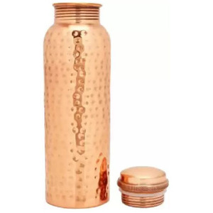 New Arrival 100% Pure Shiny Copper <b>Water</b> <b>Bottle</b> 4 Drinking Purpose Latest Yoga & Gym Hammered Design Copper <b>Bottle</b> Best Quality - Product Image 3
