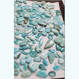 150 ชิ้นธรรมชาติ Larimar 16 มม.ถึง 45 มม.รูปไข่ Pear แฟนซี Cabochon 2955 กะรัต Lot Iroc ขาย คุณภาพสูง larimar พลอยหลวม - Product Image 2
