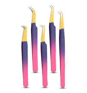 Premium Vibrant Tools Set Pince à cils en acier inoxydable pour extensions de cils Volume Pointe pointue - Product Image 1