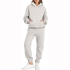 Entrenamiento joggers chándales pantalones con capucha conjunto con pantalones de chándal logotipo personalizado dos piezas invierno con capucha de alta calidad - Product Image 5