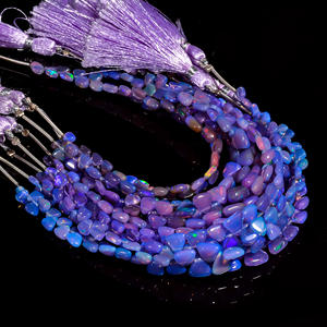 ลูกปัดโอปอล, ลูกปัดโอปอลเอธิโอเปียสีม่วง, ลูกปัดโอปอลไฟ weo, ลูกปัดโอปอลไฟฉูดฉาดลูกปัดสามเหลี่ยมเรียบ, โอปอลสำหรับการทำเครื่องประดับ - Product Image 2