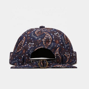 New Men's <b>Sailor</b> Fisherman Skull Docker Cap Paisley Printed Beanie <b>Hat</b> with Rolled Cuff Brimless for Sports and Beach - Product Image 5