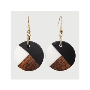 Boucles d'oreilles pendantes en résine faites à la main Bijoux de mode avec des oreilles élégantes pour l'artisanat - Product Image 2