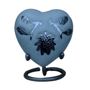 Urnas de cremación de corazón de latón de alta calidad con hermosa pegatina urnas funerarias de Metal terminadas para cenizas humanas - Product Image 3