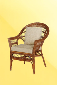 Fauteuil en rotin artisanal Kingdom, design asiatique moderne, confortable, pour salon, bureau à domicile, qualité supérieure, meubles de maison - Product Image 2