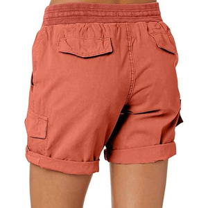 Vente en gros de shorts de sport en molleton de coton pour femmes, à la mode printanière, personnalisés, avec motif solide, imprimés, pour la course à pied et l'entraînement - Product Image 3