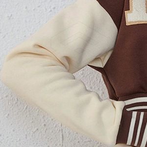 Haut court en coton tricoté respirant pour femmes avec col montant veste Lettermen à séchage rapide pour l'hiver quantité minimale de commande bas - Product Image 5