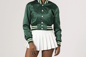 Chaqueta Bomber de Lona Resistente para Hombre, con Cuello Alto y Logotipo Frontal, de Secado Rápido, Estilo Vintage, Inspirada en el Deporte Universitario de Chicago - Product Image 3
