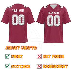 บริการ OEM เสื้อเจอร์ซีย์อเมริกันฟุตบอลแขนสั้น ระบายอากาศได้ดี สไตล์ล่าสุด คุณภาพสูง ปรับแต่งได้ ผลิตจากโพลีเอสเตอร์ 100% มีไซส์พลัส - Product Image 2