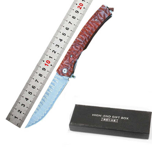 Cuchillo de Hoja Fija de Acero de Damasco Hecho a Mano con Mango de Madera para Uso Diario y en la Cocina, Edición de Coleccionista - Product Image 4