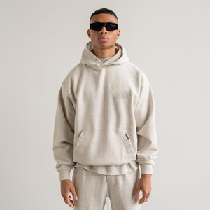 Logo personnalisé des fabricants 100% coton lourd pull à capuche surdimensionné pour hommes automne à capuche en gros épais blanc surdimensionné - Product Image 1