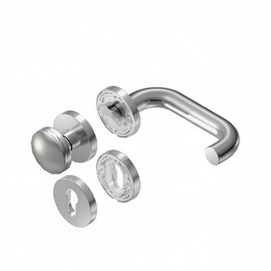 Ensemble de protection incendie Rondo Rosette en acier inoxydable D/K pour portes d'épaisseur 42-52 mm PZ BKS - pour ensembles et accessoires de cheminée - Product Image 3