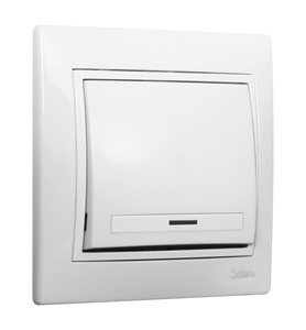 Interruttore Bianco Serie Europa Solera / Interruttore (ERP02U) - Product Image 1