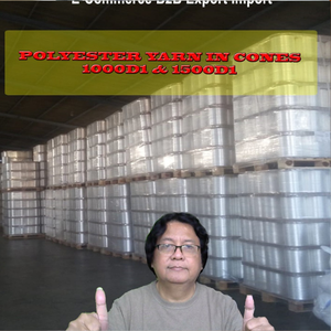 1000D ความดื้อรั้นสูง100% เส้นด้ายโพลีเอสเตอร์ในกรวยลายดิบสำหรับถัก - Product Image 4