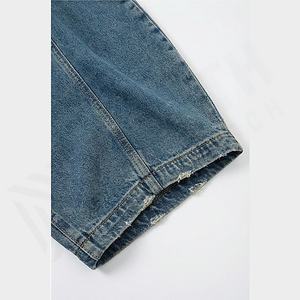 Vente en gros de jeans skinny pour hommes en denim de haute qualité, impression laser personnalisée, vintage, lavés, déchirés, vente en gros de couleurs personnalisées - Product Image 6