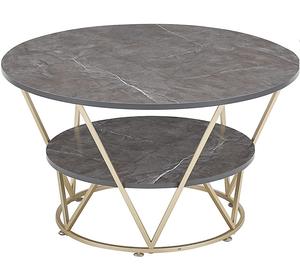 New 2023 Hot Selling Promotional Elegant Design Wrought <b>iron</b> Wood Top Side Tables Coffee Table For Living Room Furniture - Product Image 5