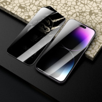 واقي شاشة زجاجي مقوى مضاد للتجسس وحماية الخصوصية لهواتف آيفون 16 و15 و14 وسامسونج وآيفون 12 و13 و11 برو ماكس