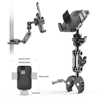 Support de téléphone portable pour tapis roulant, vélo, poussette, fauteuil roulant et bureau - Fixation flexible et réglable sur guidon, chargeur inclus