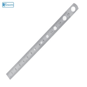 Regla Metálica 6flowers de 15 cm con Escala Graduada y Orificios para Medición Precisa - Product Image 1