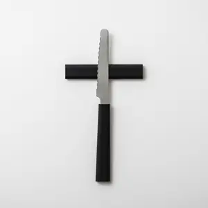 มีดอรรถประโยชน์ฟันปลาสเตนเลสสตีล,ที่จับง่ายด้ามเรซิน ABS มีดตะเกียบ - Product Image 1