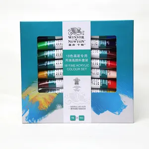 Winsor & newton 10ml 12/18/24 색상 Peinture Acrylique 전문 아트 아크릴 페인트 세트