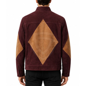 Refined Genuine <b>Suede</b> Leather <b>Jacket</b> Designed For <b>Men</b> With Classic Collar Soft Feel Practical Pockets And Modern Casual Look - Product Image 4