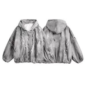 Nuevas modas Diseño único Alta calidad 100% Algodón Hombres Sudaderas con capucha sólidas Lavado ácido personalizado Desgastado Transpirable Precio al por mayor - Product Image 3