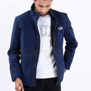 Chaqueta Softshell para Hombre, Invierno, Color Sólido, Casual, Cuello Alto, Logotipo Frontal, con Capucha, Cortavientos, Transpirable, en Existencia - Product Image 3