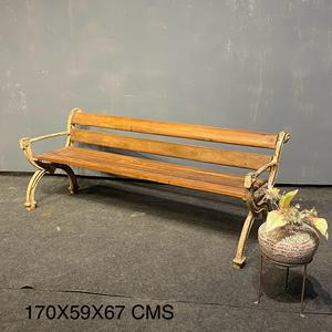 Solid <b>Wood</b> and Iron FTD <b>Bench</b> Traditional and Modern Design for Outdoor and Patio Use for Garden or Park - Product Image 5