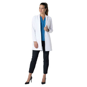 2024 bata de laboratorio blanca de manga completa diseño de alta calidad para Hospital gran oferta uniformes Unisex impresos de talla grande características mujeres hombres - Product Image 1