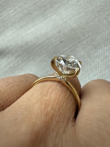 Elegante anillo de diamante cultivado en laboratorio con corte de pera con Halo oculto compromiso de las mujeres boda joyería fina diseñador anillo de regalo nupcial - Product Image 5