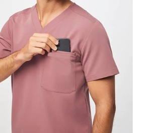 Top Tendance En Gros À Manches Courtes Hommes Gommage Costume Ensemble Logo Personnalisable Couleur Uniforme D'hôpital pour Infirmières Médecins - Product Image 3