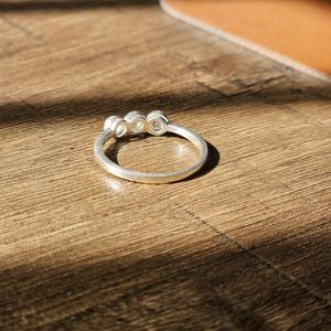 Anillo de plata de piedra lunar arcoíris de moda ligero para bodas fiestas aniversarios - Product Image 3