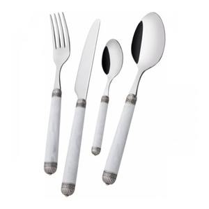 Top Design Poignée Argent Couleur Plaqué Couverts En Acier Inoxydable Lave-Vaisselle Couverts Pour La Maison Restaurant Hôtel Utilisation Ensemble De 4 - Product Image 6