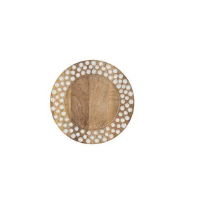 Placa de cargador de madera maciza redonda de Acacia Placa de cargador de madera de comida lavable para utensilios de cocina y uso en restaurantes - Product Image 6