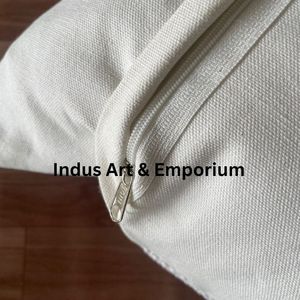 Indian Tufted Boho Decorative Handmade Cotton Mudcloth Cushion Cover - Product Image 2