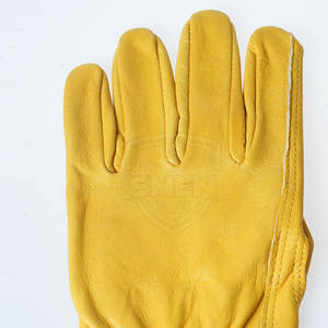 Guantes de Seguridad de Cuero Transpirable con Diseños Únicos 2026, Marca Privada, Personaliza con Tu Propio Logotipo, Guantes de Seguridad de Cuero de Buen Material - Product Image 5