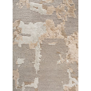 Alfombra de Lana y Seda de Bambú Anudada a Mano Kavi Grey Lu-9031(Fr) con Patrón Abstracto Teoría del Caos para Decoración de Hogar, Pasillo o Habitación, Rectangular - Product Image 3