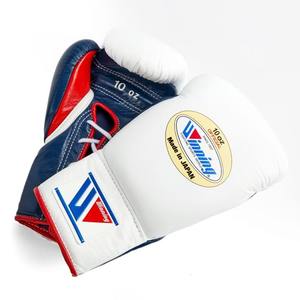 Personalized Winning White, Red And Blue Winning New Design Custom <b>Boxing</b> <b>Gloves</b> Top Quality Genuine Cowhide Leather <b>Gloves</b> - Product Image 1