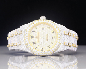 Montre de luxe pour hommes de haute qualité style diamant glacé avec affichage de l'heure bracelet Hip Hop en acier inoxydable fournisseur indien direct - Product Image 1