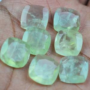 100% Prehnita natural 3mm-15mm Cojín Corte facetado Piedras preciosas de tamaño calibradas genuinas sueltas a precios asequibles Venta al por mayor OEM - Product Image 4