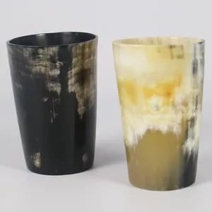 Vaso de chupito de cuerno de búfalo con detalles artesanales hechos a mano, vaso de chupito de cuerno con curvas naturales y aspecto auténtico a bajo precio - Product Image 6