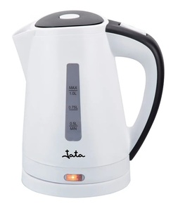 Bouilloire à base rotative blanche 1L 1500W (Jata HA701) - Product Image 1