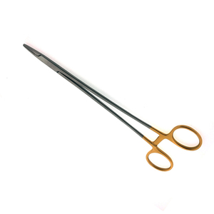 Pince porte-aiguille Wangensteen professionnelle TC droite 10.12 pouces manuel alimenté en acier chirurgical métal - Product Image 1