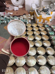 กล่องใส่เครื่องประดับเปลือกหอยสีรุ้งสุดหรู ประดับมุกธรรมชาติและอะบาโลน กล่องตกแต่งสุดหรู ของขวัญ - Product Image 4