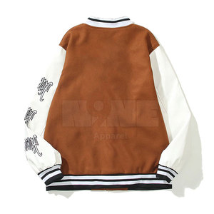 Veste d'hiver Letterman de qualité supérieure pour hommes, vêtements de couleur contrastante, vente en gros - Product Image 2