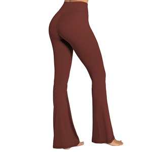 New Arrival Custom High Quality Casual Straight <b>Jogger</b> Track Pants Solid Elastic Waistband <b>Stacked</b> Flare Sweatpants Women 100% - Product Image 6