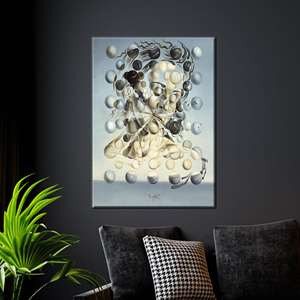 Impression sur toile Galatea des sphères - Décoration abstraite surréaliste de Dalí, encadrée - Product Image 1